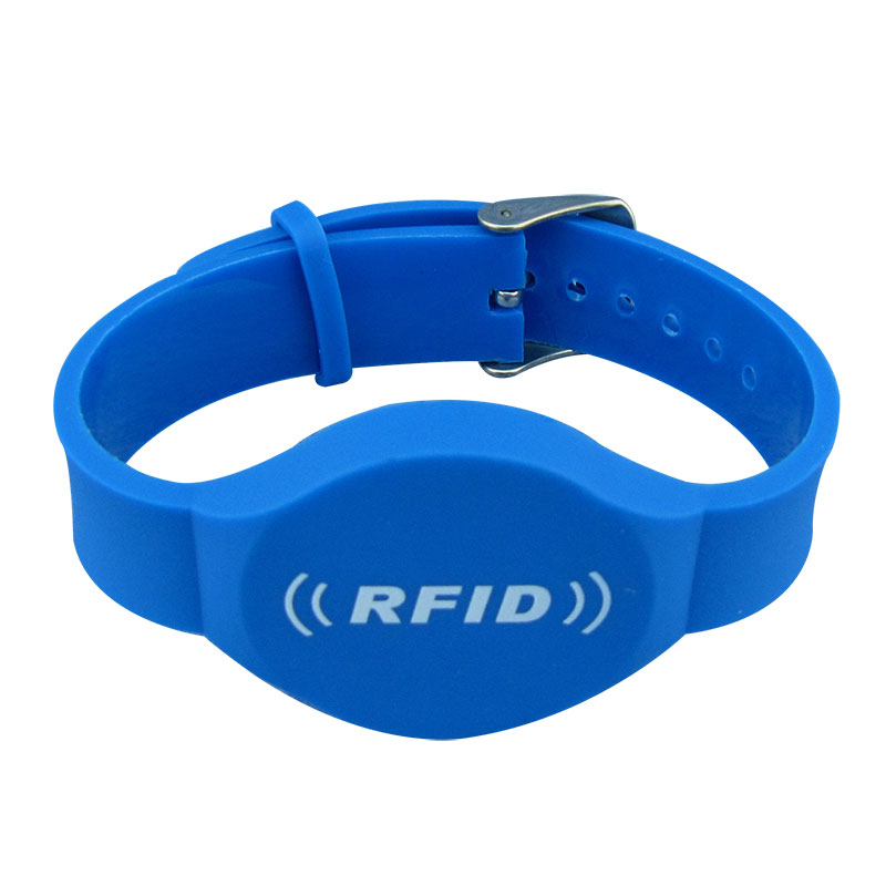 13,56 MHZ MF programmeerbare waterdichte Ic Rfid PVC rubberen armband voor sauna